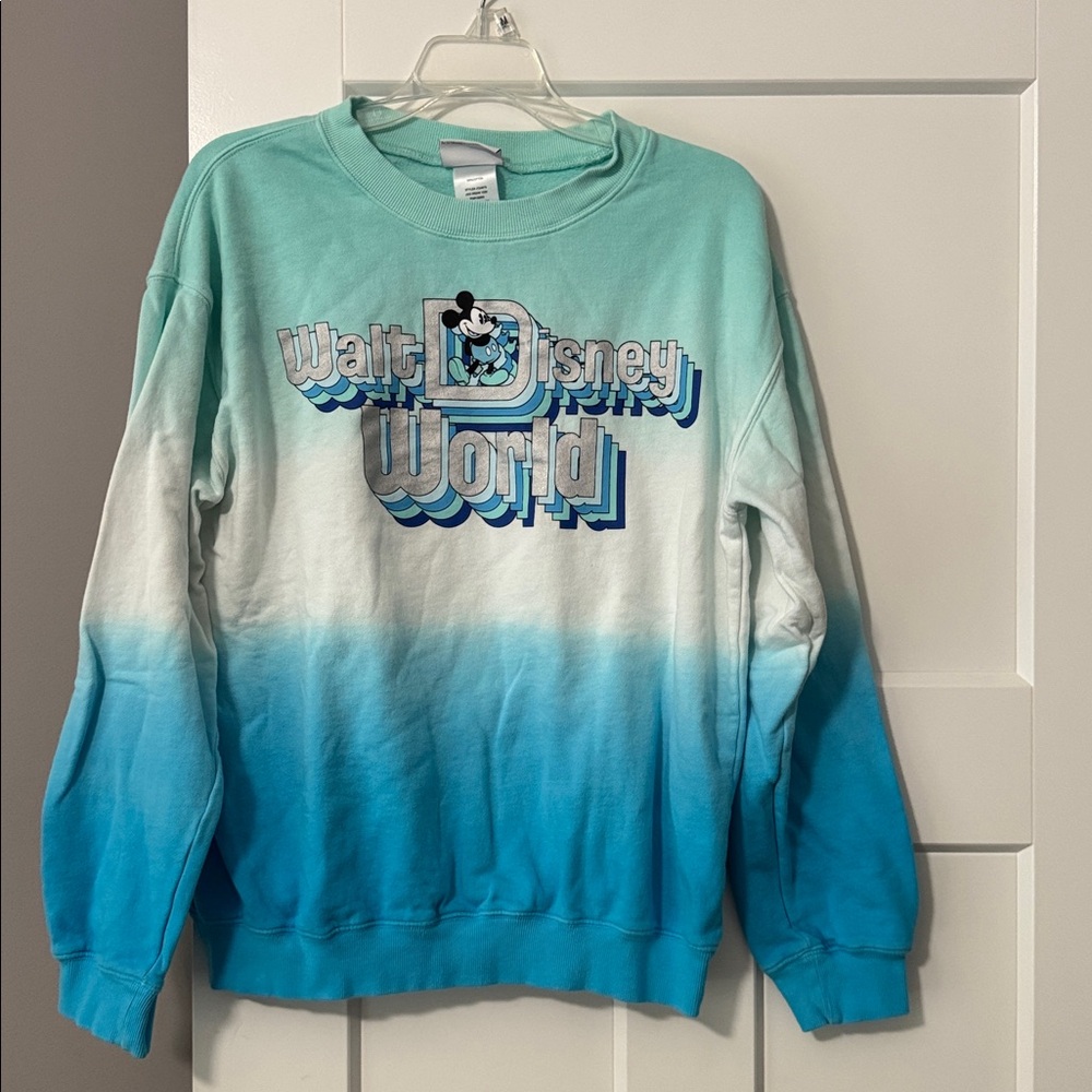 Disney Teal and White Gradient Sweatshirt